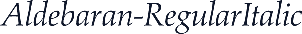 Aldebaran-RegularItalic