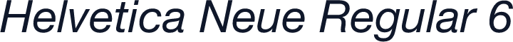 Helvetica Neue Regular 6