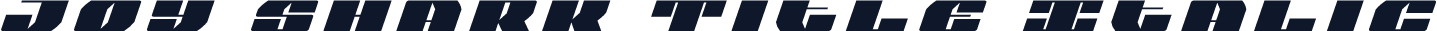 Joy Shark Title Italic