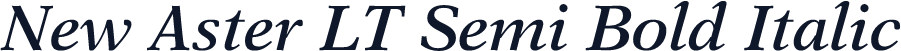 New Aster LT Semi Bold Italic