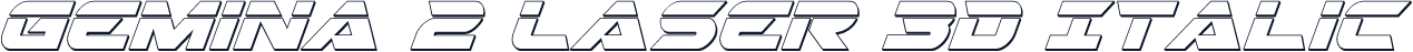 Gemina 2 Laser 3D Italic