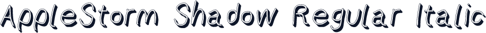 AppleStorm Shadow Regular Italic