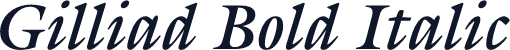 Gilliad Bold Italic