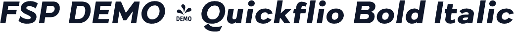 FSP DEMO - Quickflio Bold Italic