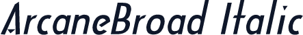 ArcaneBroad Italic