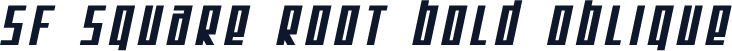 SF Square Root Bold Oblique