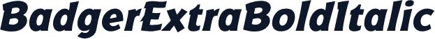 BadgerExtraBoldItalic