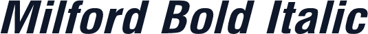 Milford Bold Italic