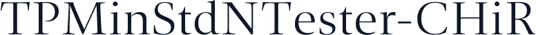 TPMinStdNTester-CHiR