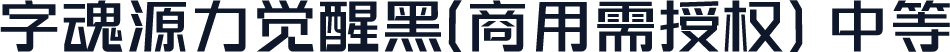 字魂源力觉醒黑(商用需授权) 中等