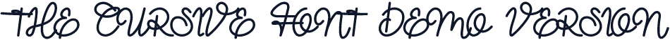 THE CURSIVE FONT DEMO VERSION