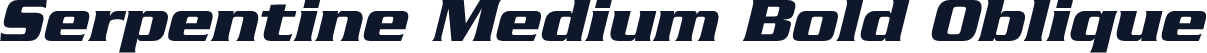 Serpentine Medium Bold Oblique
