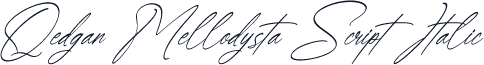 Qedgan Mellodysta Script Italic