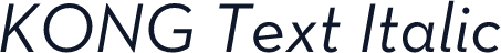 KONG Text Italic