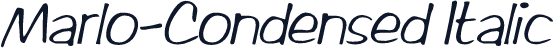 Marlo-Condensed Italic