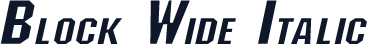 Block Wide Italic