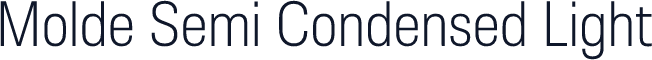 Molde Semi Condensed Light