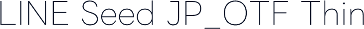 LINE Seed JP_OTF Thin
