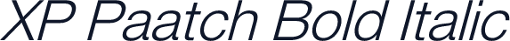 XP Paatch Bold Italic