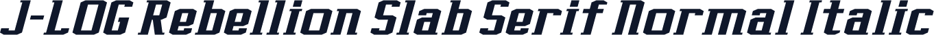 J-LOG Rebellion Slab Serif Normal Italic