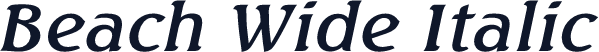 Beach Wide Italic