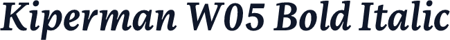 Kiperman W05 Bold Italic