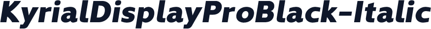 KyrialDisplayProBlack-Italic