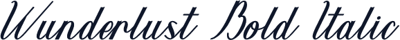 Wunderlust Bold Italic