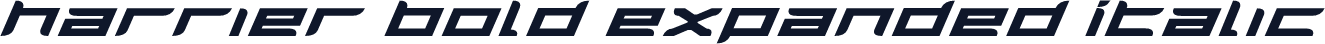Harrier Bold Expanded Italic