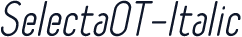 SelectaOT-Italic