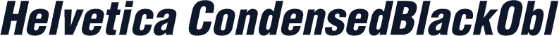 Helvetica CondensedBlackObl
