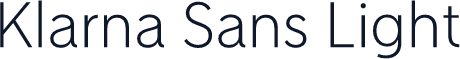 Klarna Sans Light