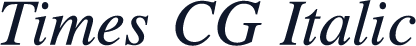 Times CG Italic