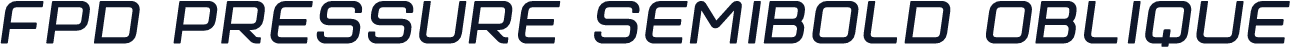 FPD Pressure SemiBold Oblique