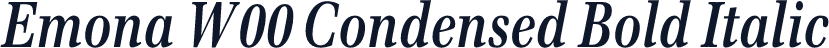 Emona W00 Condensed Bold Italic