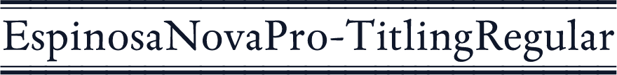 EspinosaNovaPro-TitlingRegular