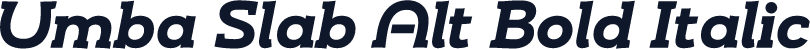 Umba Slab Alt Bold Italic