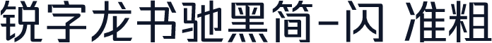 锐字龙书驰黑简-闪 准粗