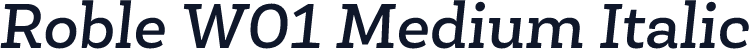 Roble W01 Medium Italic