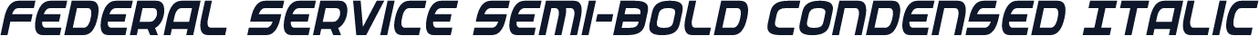Federal Service Semi-Bold Condensed Italic