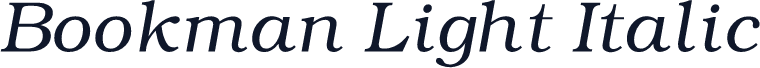 Bookman Light Italic