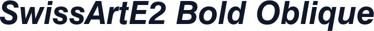 SwissArtE2 Bold Oblique