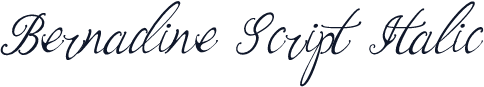 Bernadine Script Italic