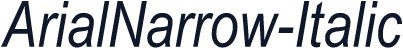 ArialNarrow-Italic