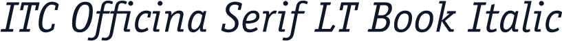 ITC Officina Serif LT Book Italic