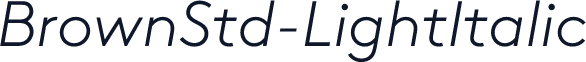 BrownStd-LightItalic