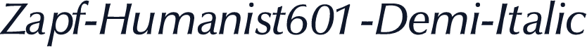 Zapf-Humanist601-Demi-Italic