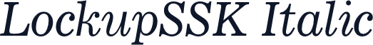 LockupSSK Italic