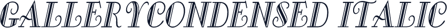 GalleryCondensed Italic