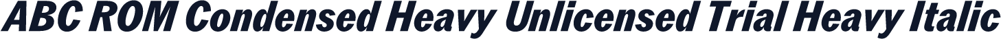 ABC ROM Condensed Heavy Unlicensed Trial Heavy Italic